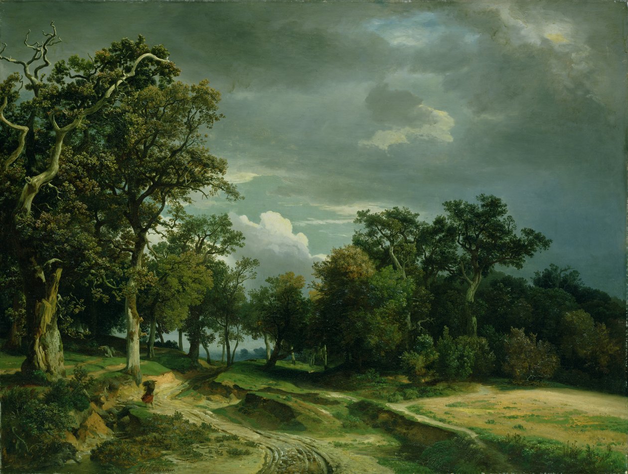 Le chemin au bord du bois, vers 1851 - Johann Wilhelm Schirmer