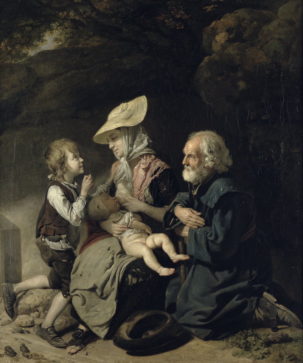 Mendiants sur la route de Stanmore - Johan Joseph Zoffany