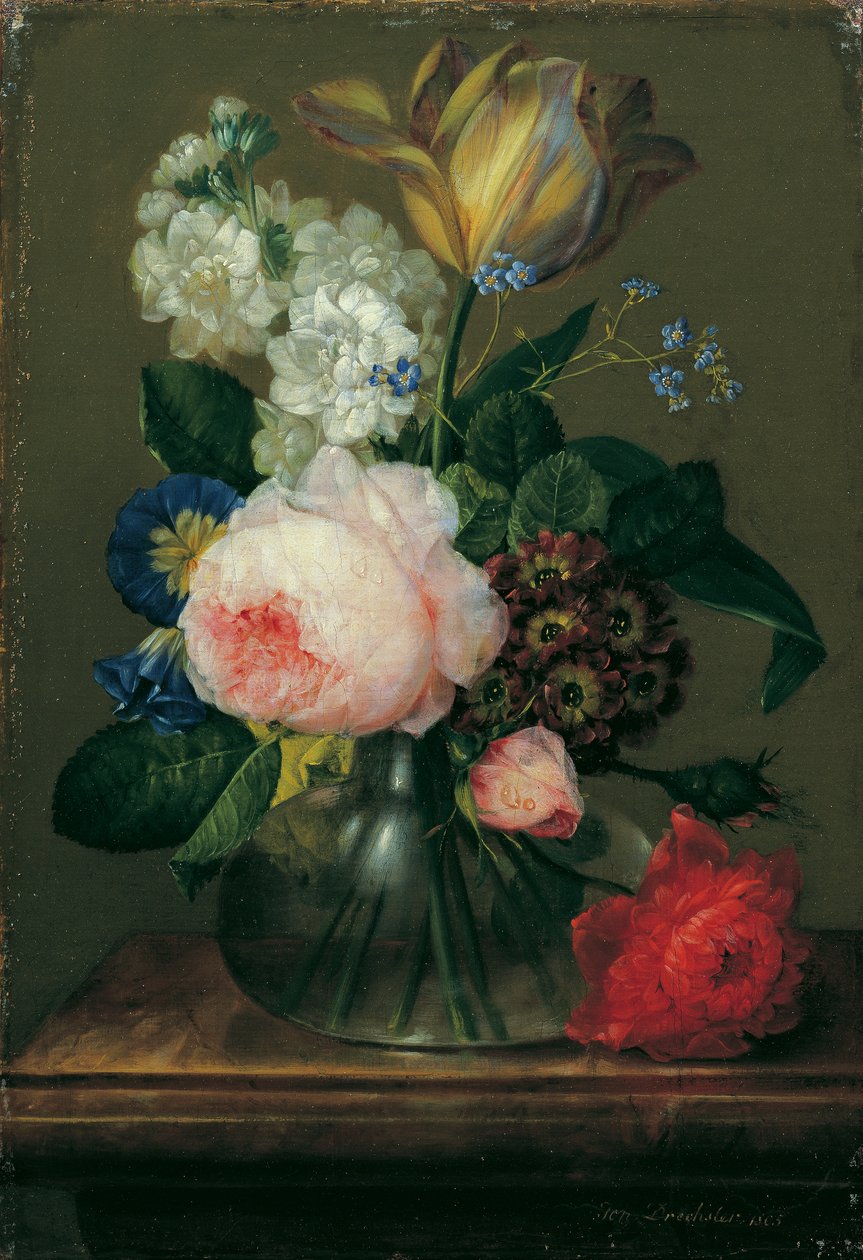 Petit nature morte de fleurs - Johann Baptist Drechsler
