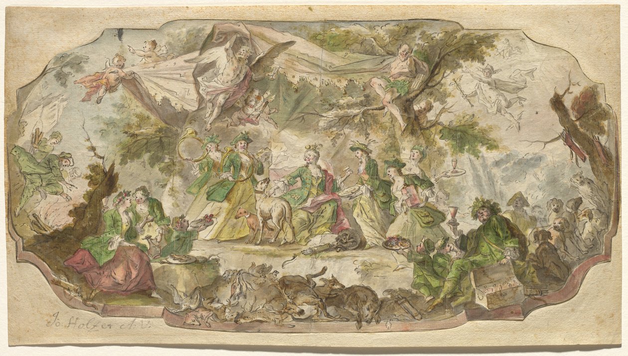 Diane se reposant après la chasse - Johann Baptist Enderle