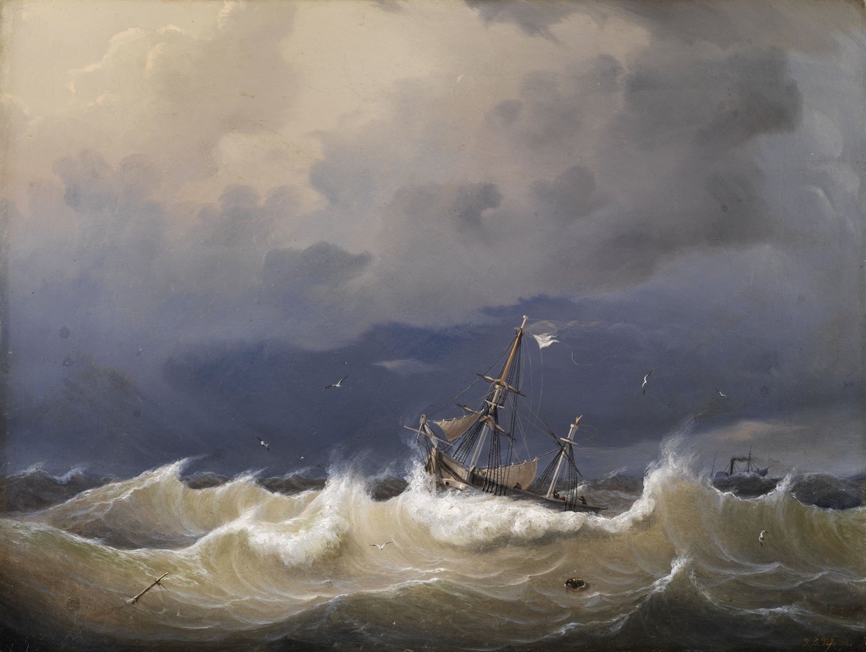 Johann Baptist Weiss Pièce marine 1852 - Johann Baptist Weiß