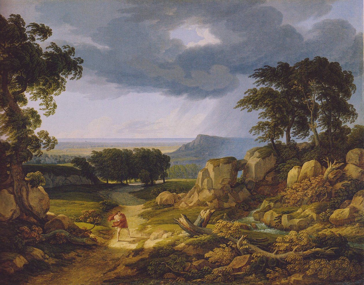 French : Paysage de tempête (Wanderers Sturmlied). - Johann Christian Reinhart