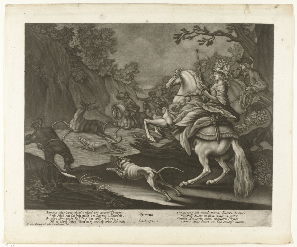 Chasse au cerf (Europa) - Johann Elias Ridinger