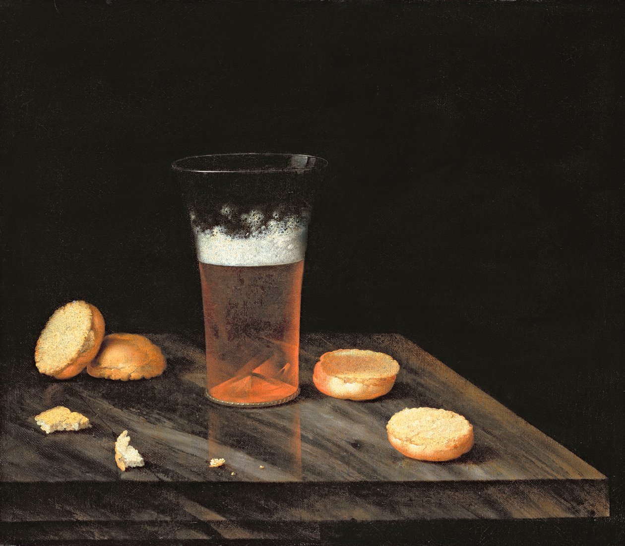 Nature morte avec verre de bière - Johann Georg Hinz