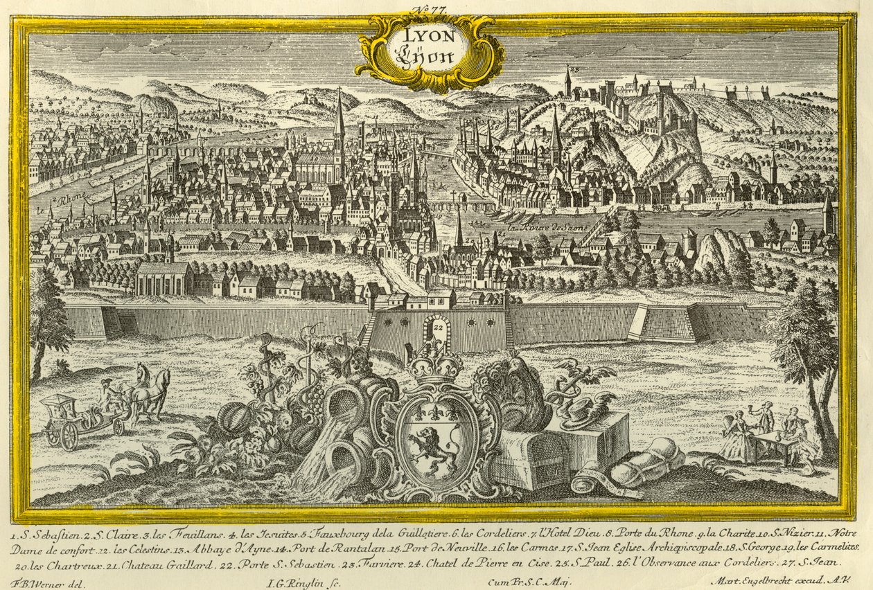 Lyon, vers 1740 - Johann Georg Ringlin
