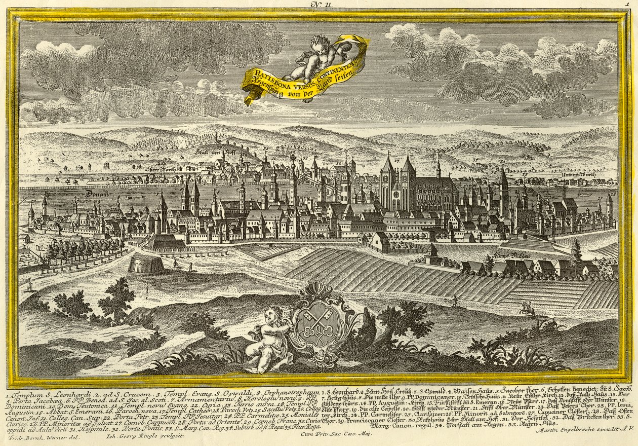 Ratisbonne, vers 1740 - Johann Georg Ringlin