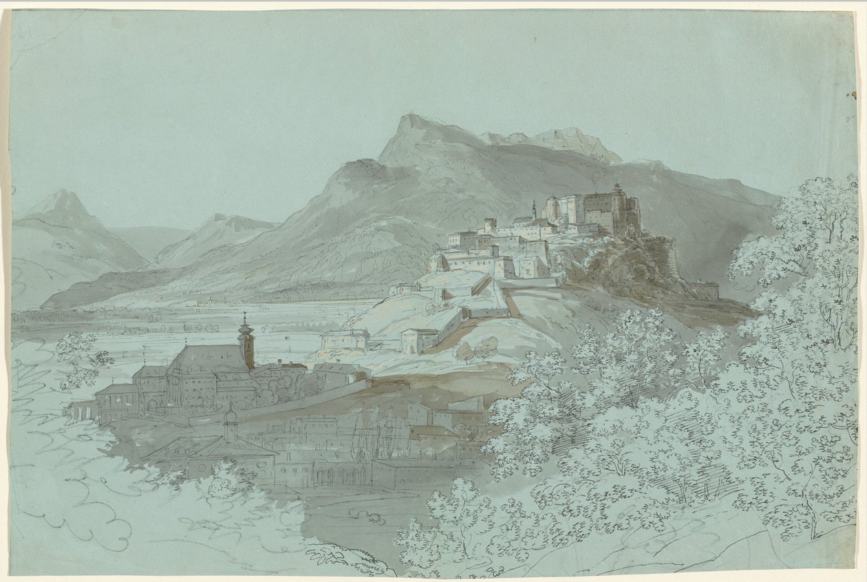 Vue de Salzbourg - Johann Georg von Dillis