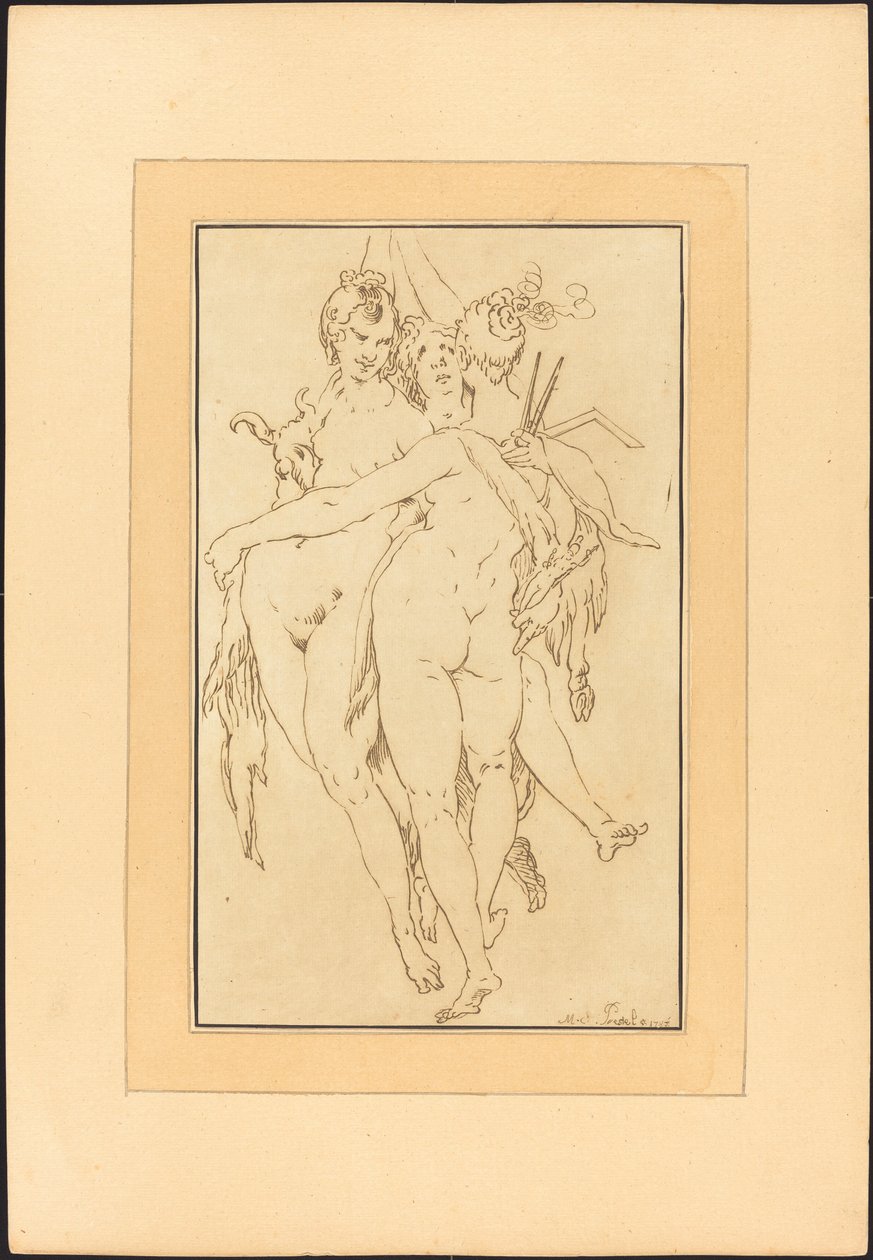 Sculpture, peinture, architecture - Johann Gottlieb Prestel after Bartholomaeus Spranger