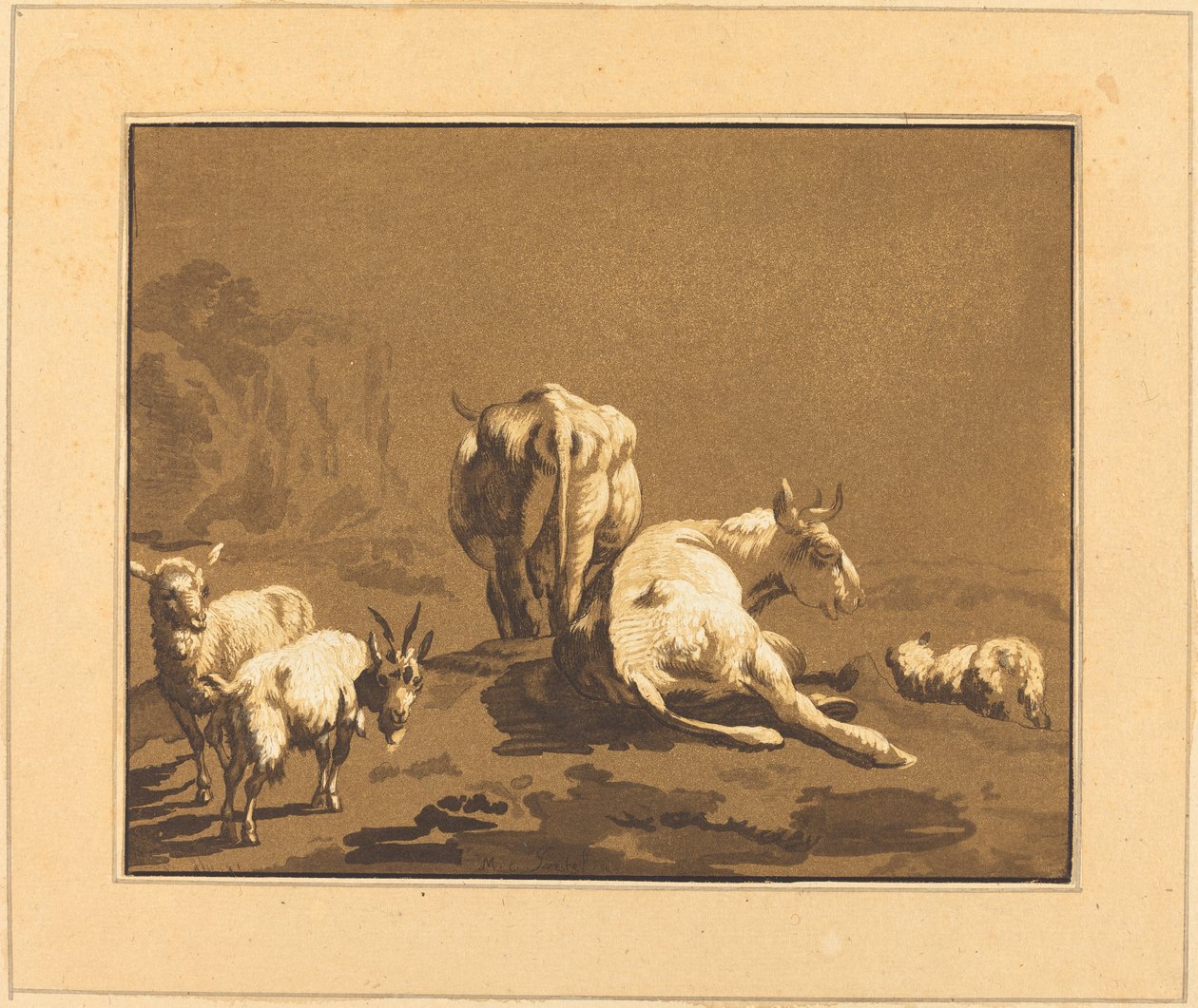 Vaches - Johann Gottlieb Prestel after Joseph Wagner