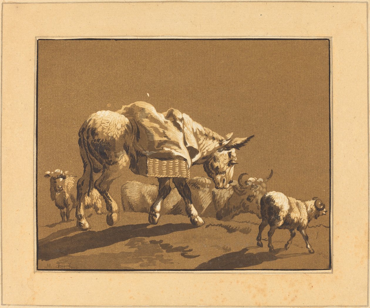 Âne - Johann Gottlieb Prestel after Joseph Wagner