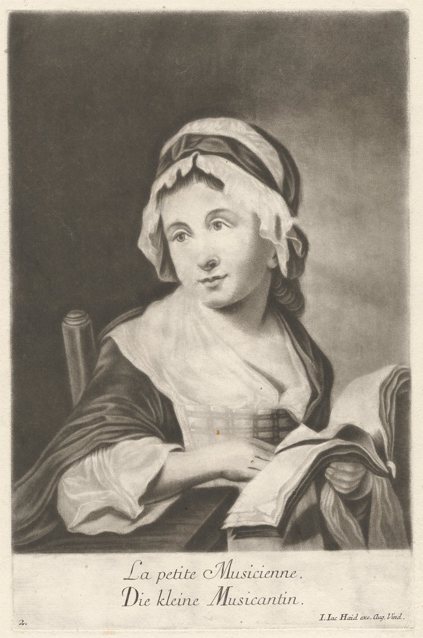 La petite musicienne - Johann Jacobus Haid