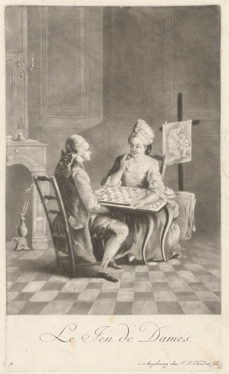 Le jeu de dames - Johann Jacobus Haid