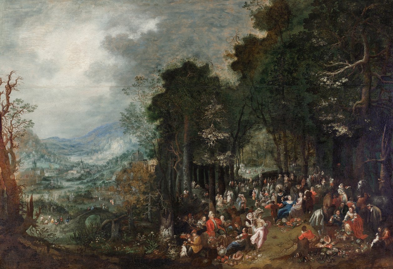Paysage avec fête - Johann Jakob Hartmann