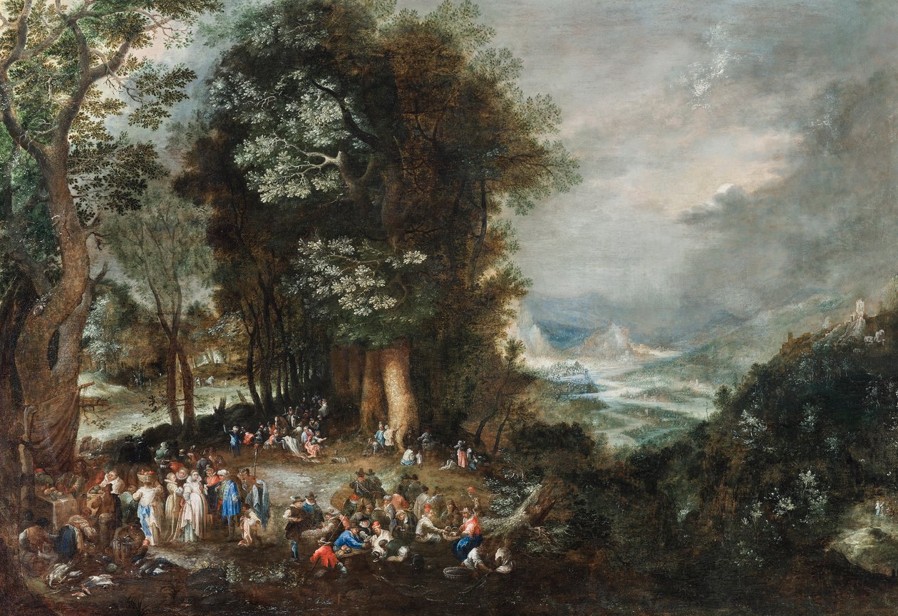 Camp de vivandiers au bord de la forêt - Johann Jakob Hartmann