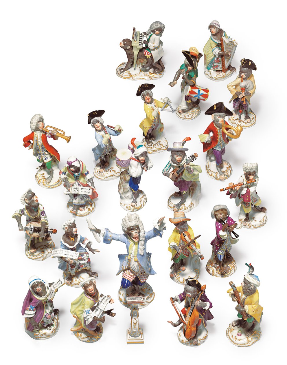 Bande de singes en vingt et une pièces de Meissen - Johann Joachim Kändler