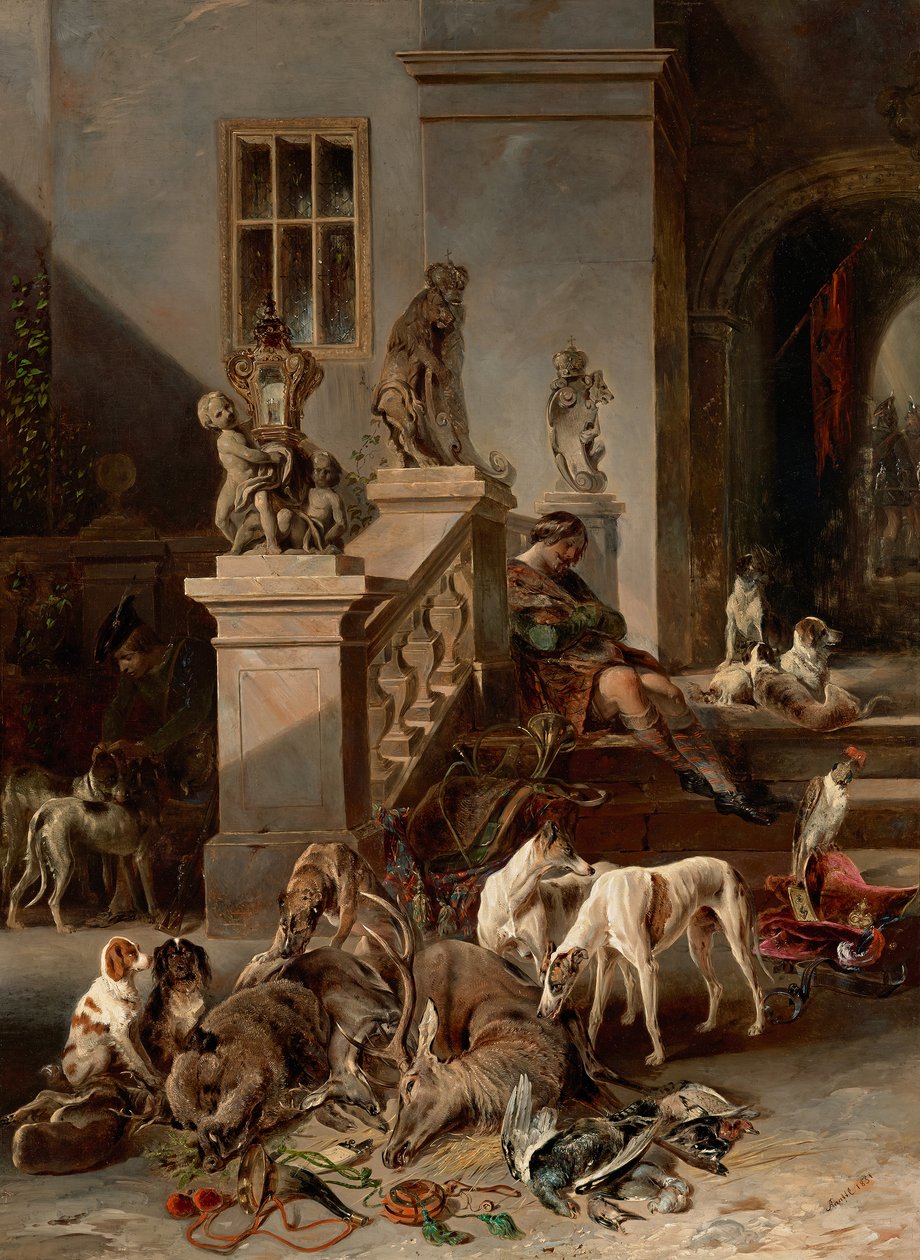 Le butin de chasse - Johann Matthias Ranftl