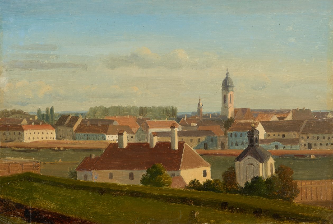 Vue sur le canal du Danube vers Leopoldstadt - Johann Peter Krafft