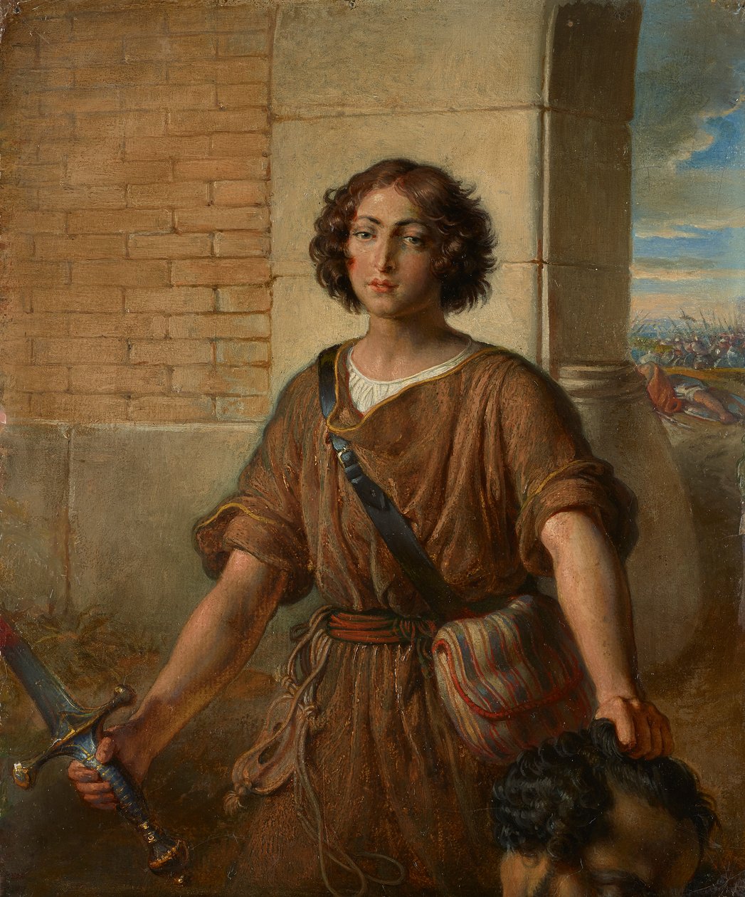 David avec la tête de Goliath - Johann Peter Krafft