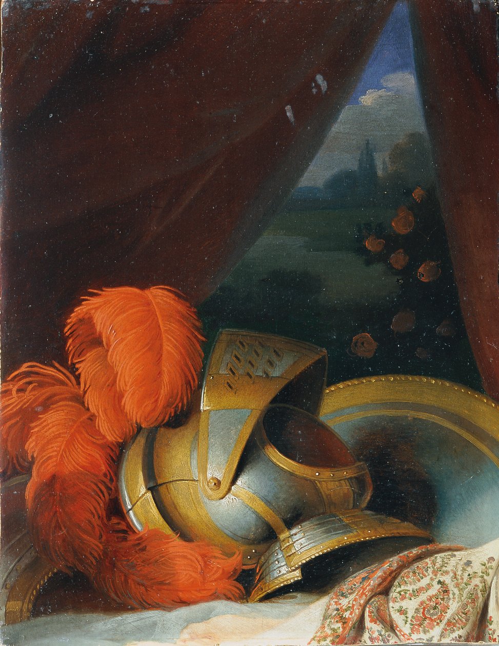 Casque et bouclier rond - Johann Peter Krafft
