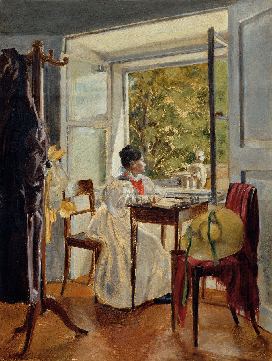 Marie Krafft au bureau - Johann Peter Krafft