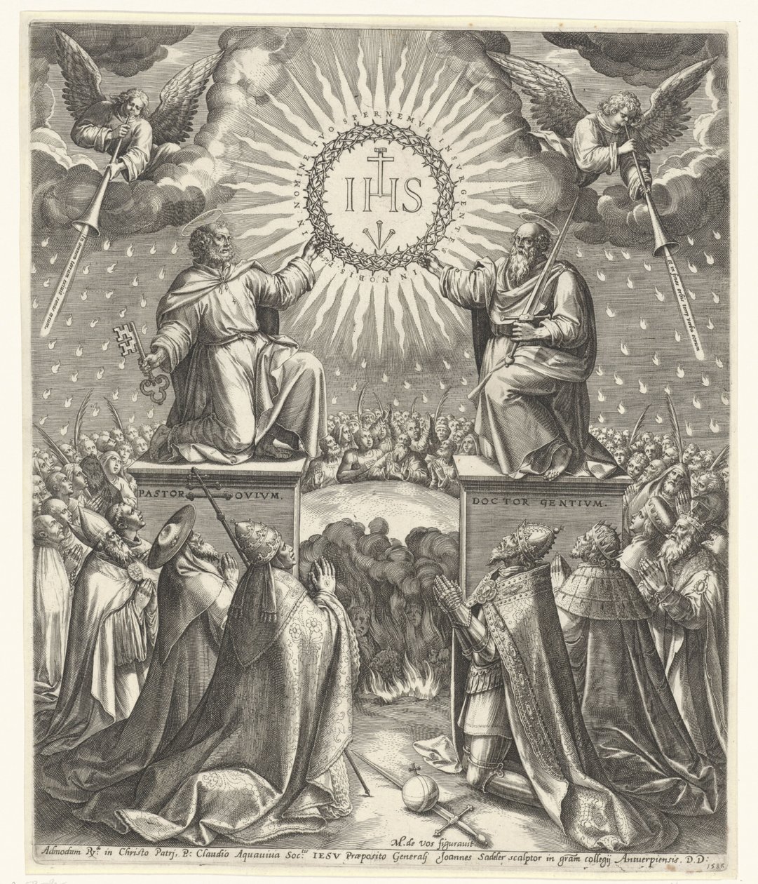 Adoration du monogramme du Christ - Johann Sadeler (I)