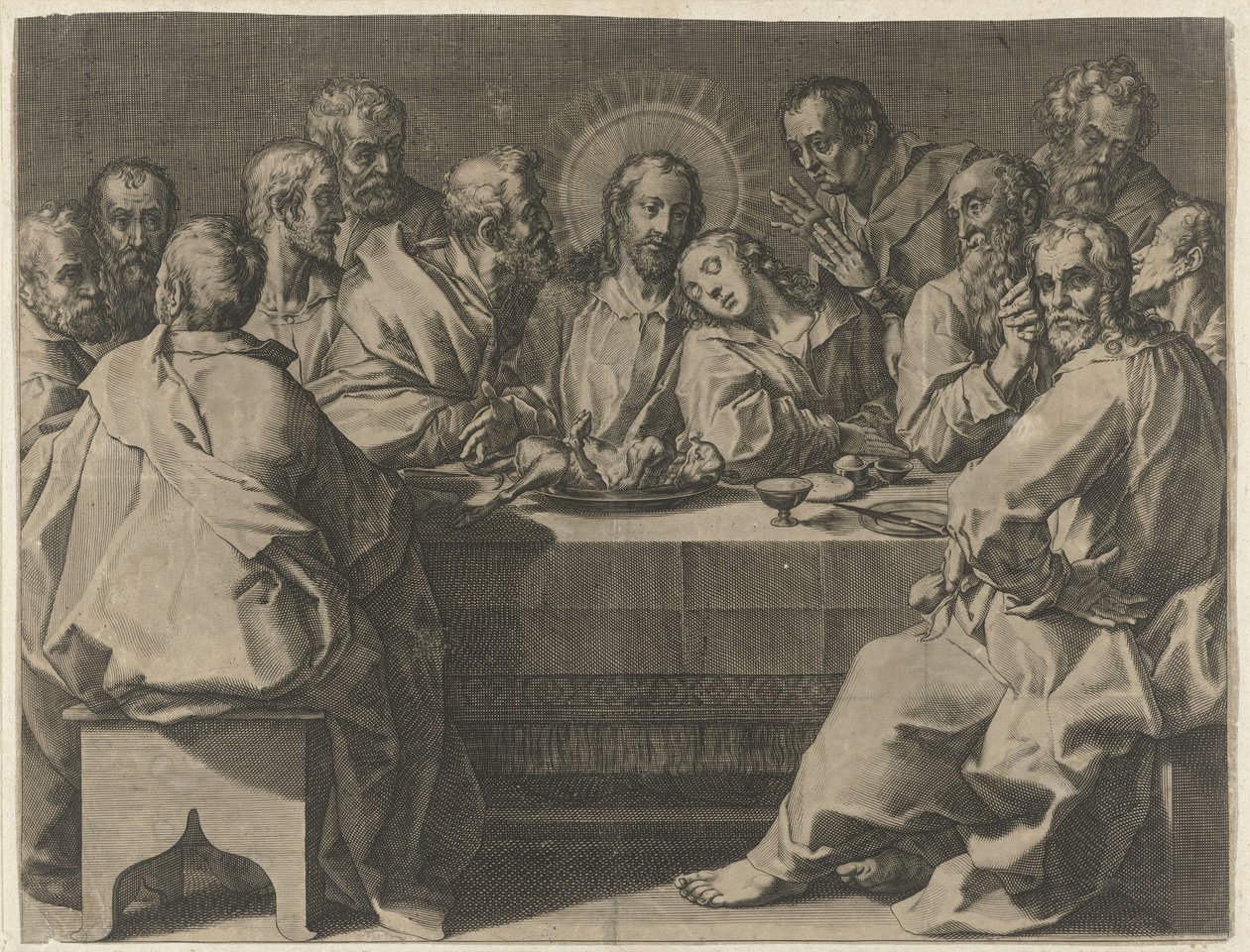 La Cène Coeni domini - Johann Sadeler (I)