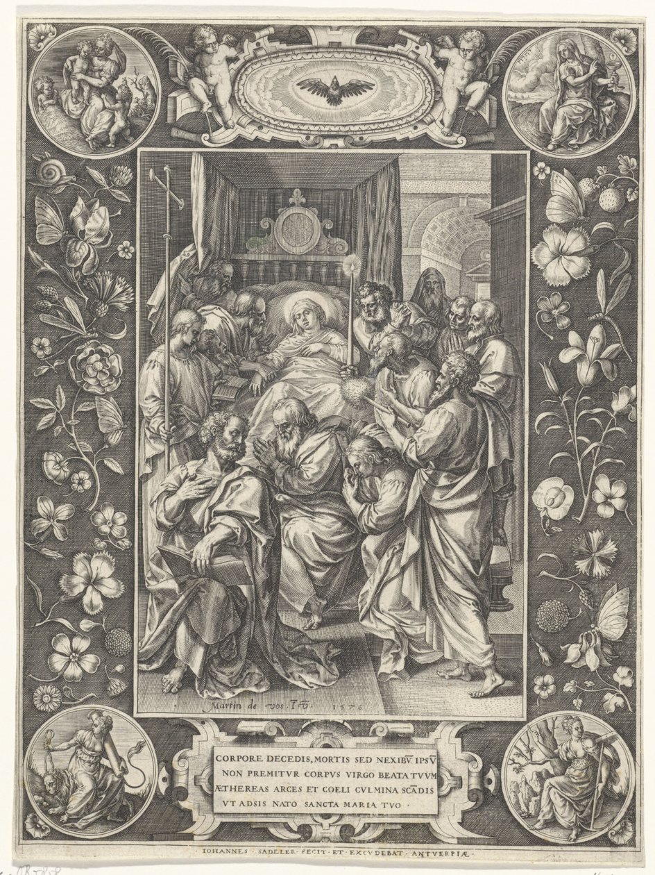 Lit de mort de Marie - Johann Sadeler (I)