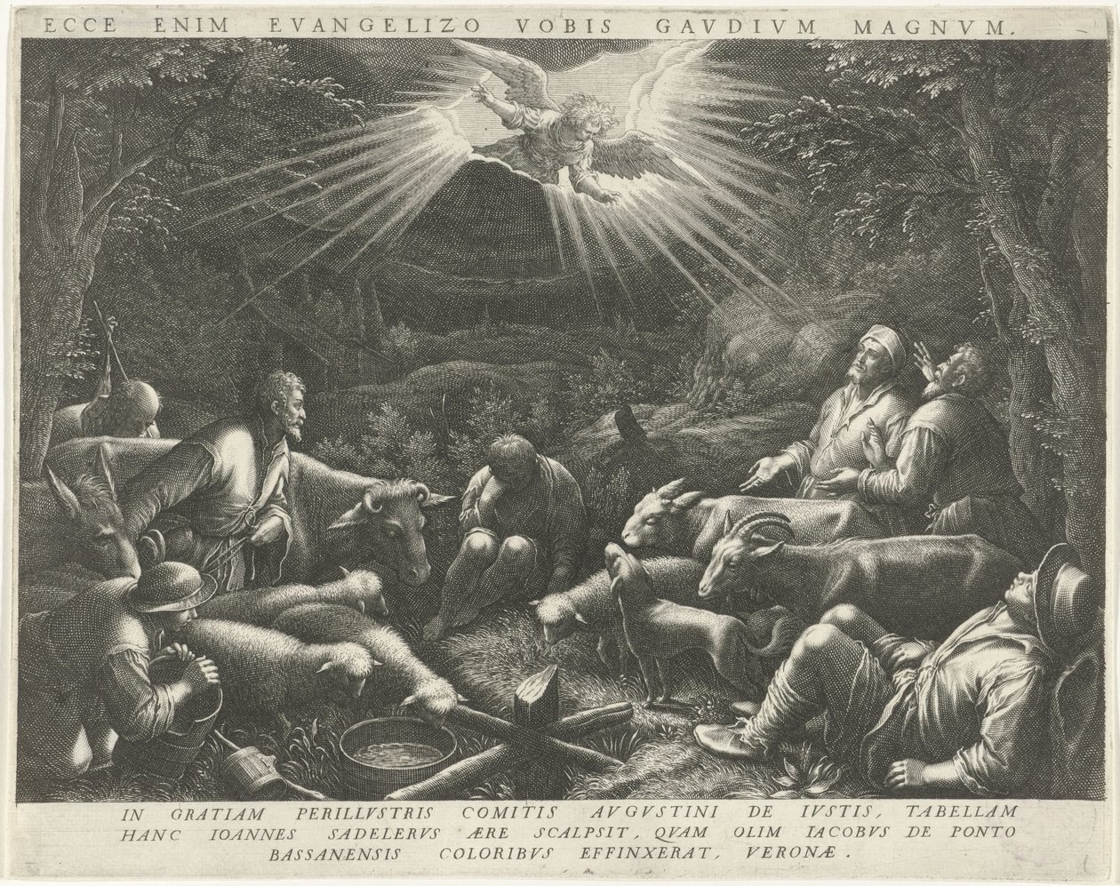 Annonciation aux bergers - Johann Sadeler (I)
