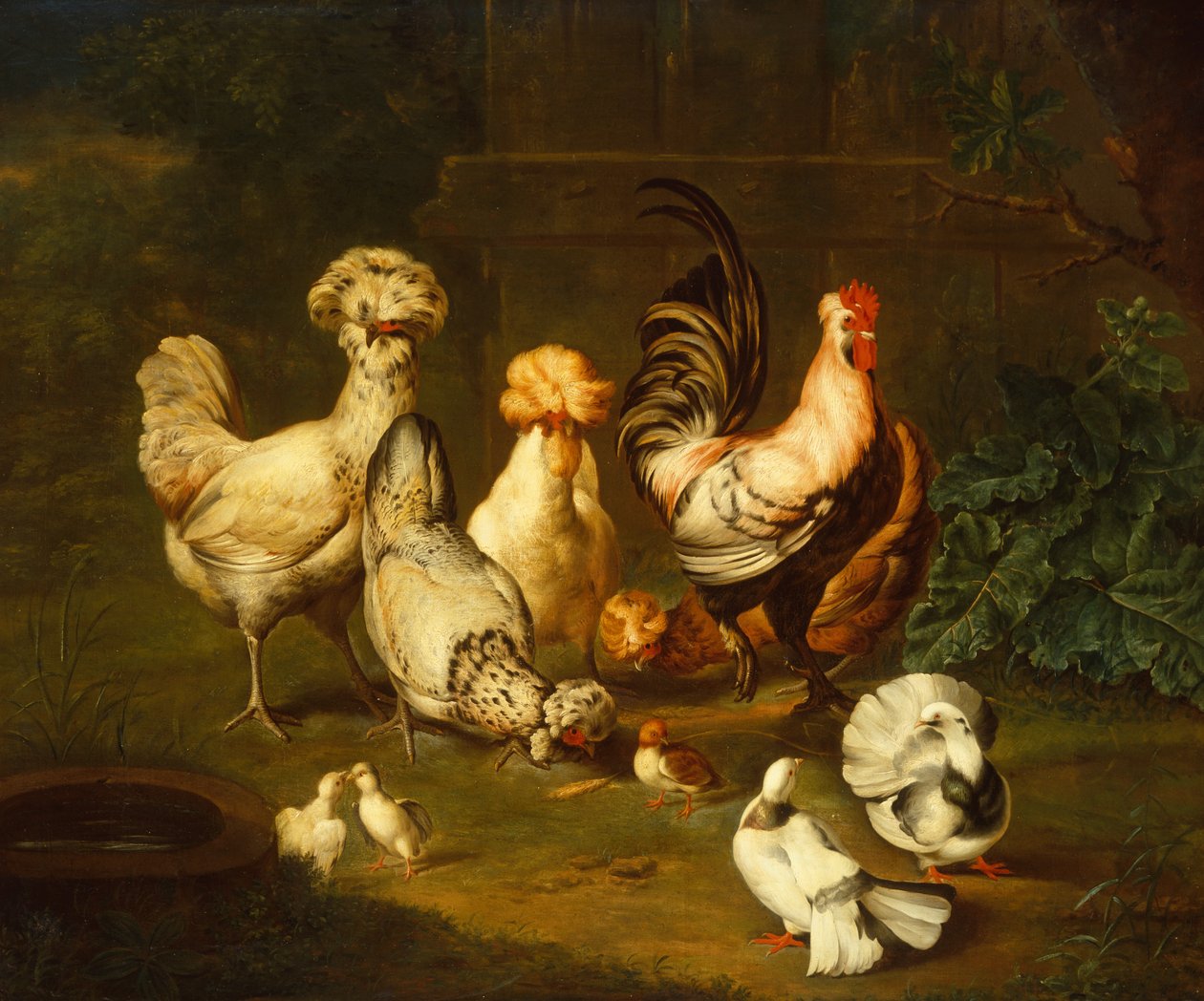 Volaille dans un paysage - Johann Wenzel Peter