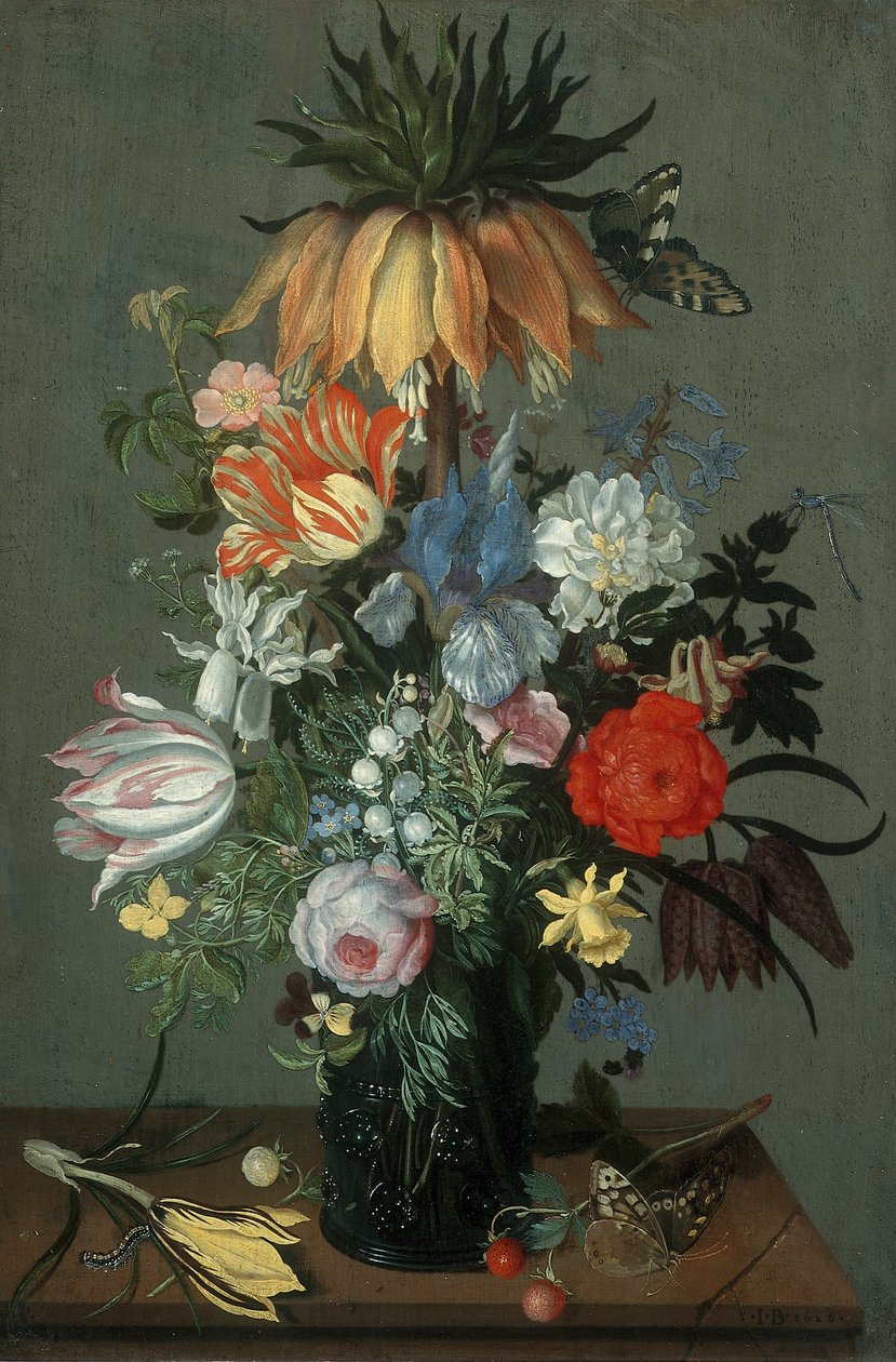Nature morte de fleurs avec couronne impériale - Johannes Bosschaert