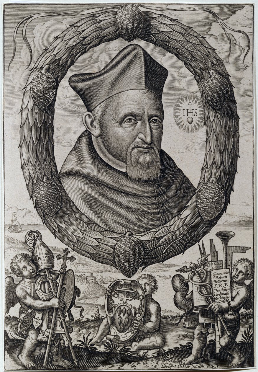 Portrait de Roberto Bellarmini (1542-1621) Cardinal Archevêque de Capoue - Johannes Valdor