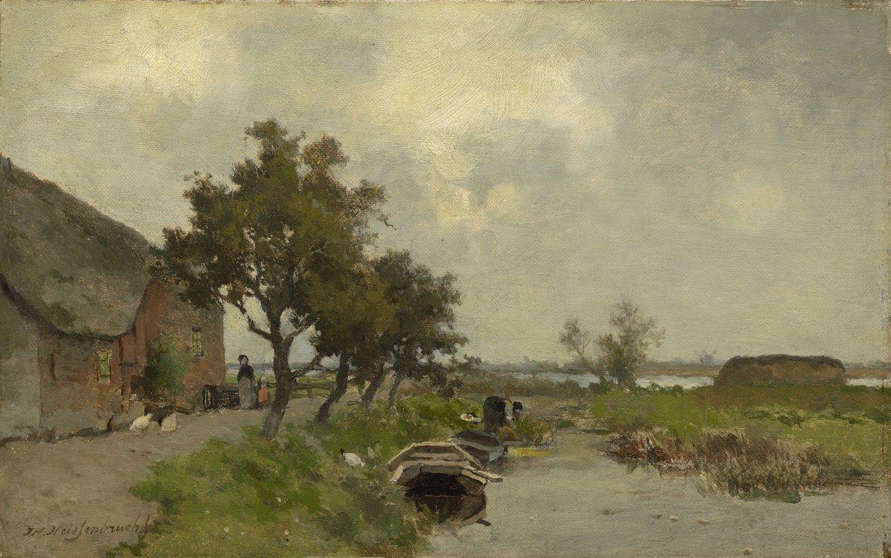 Lavage des vêtements, vers 1850-80 - Johannes Hendrik Weissenbruch