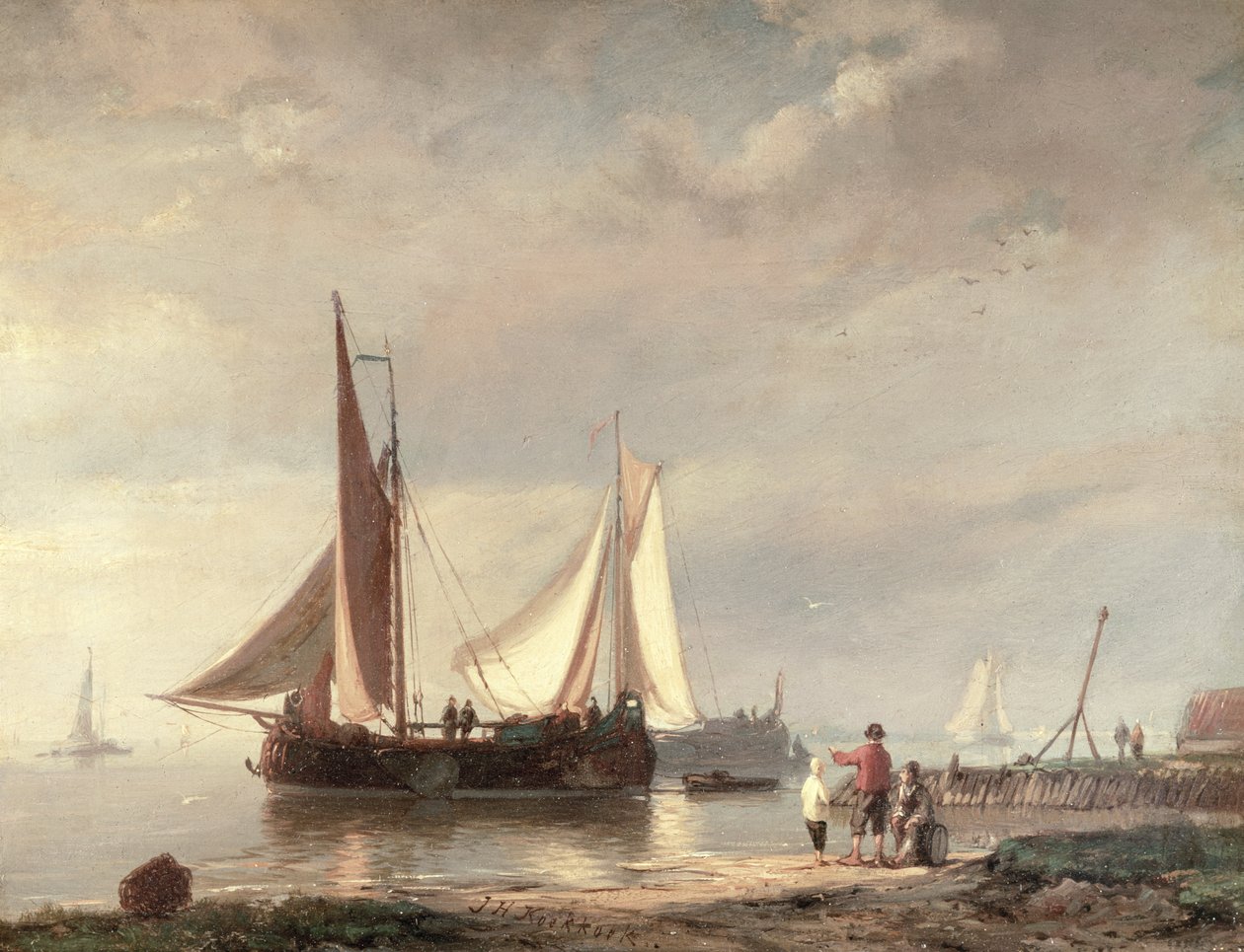 Scène de port - Johannes Hermann Barend Koekkoek
