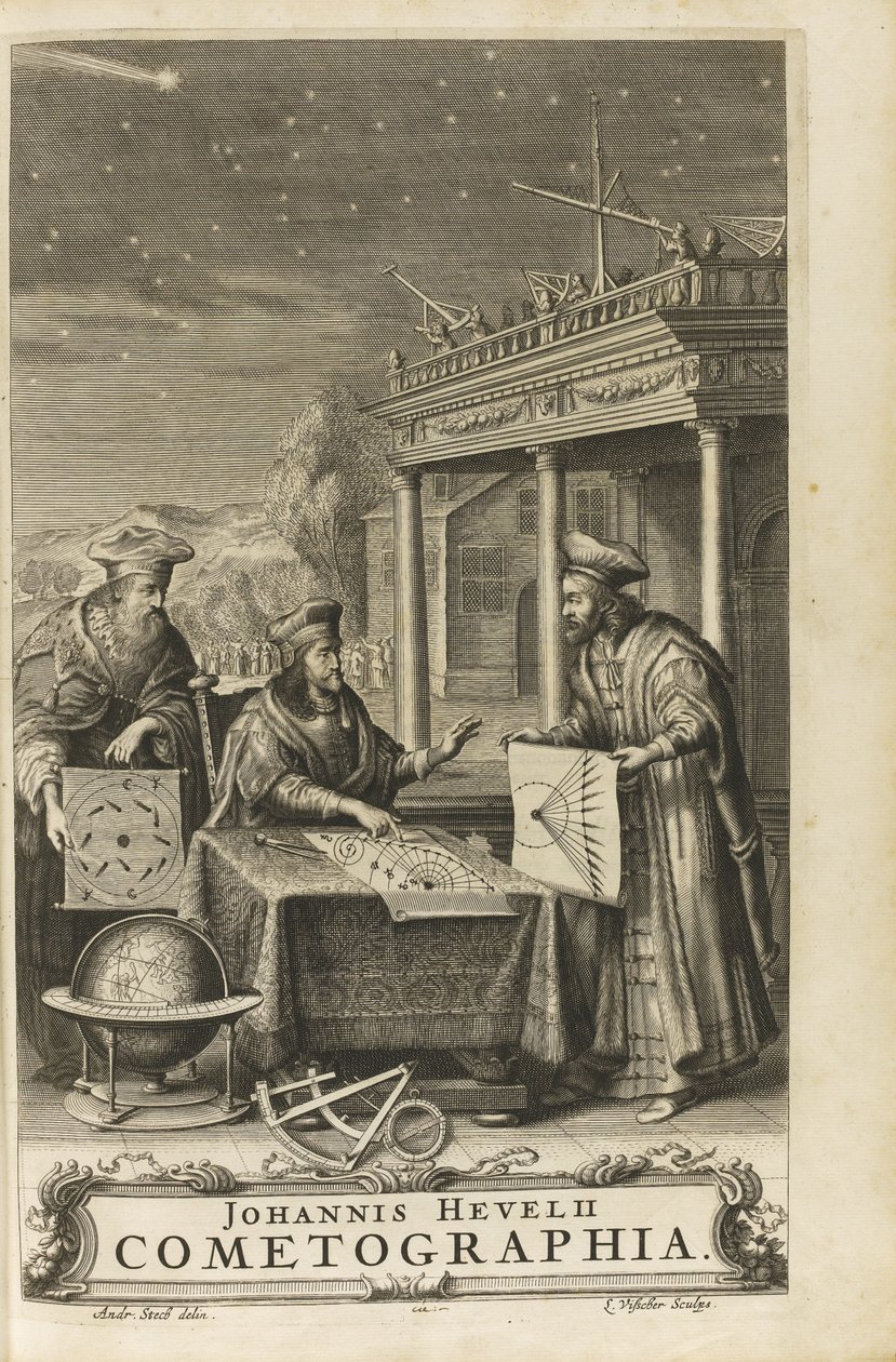 Cometographia. Frontispice, 1668 - Johannes Hevelius