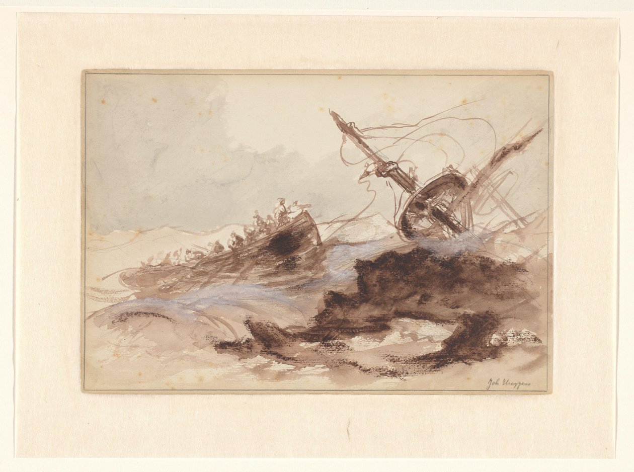 Naufrage - Johannes Huygens (signed by artist)
