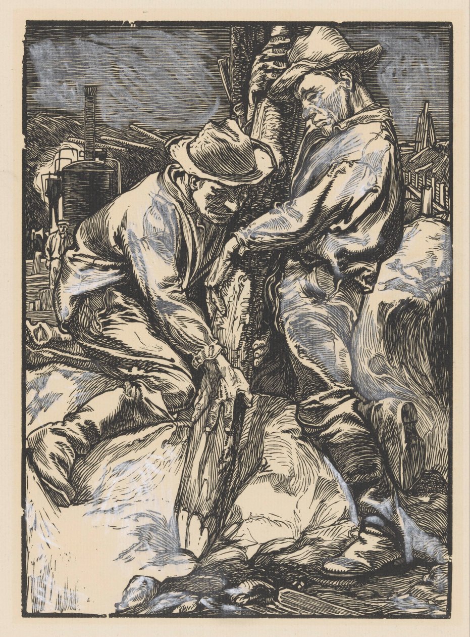 Travailleurs de la construction en train de piloter - Johannes Josephus Aarts