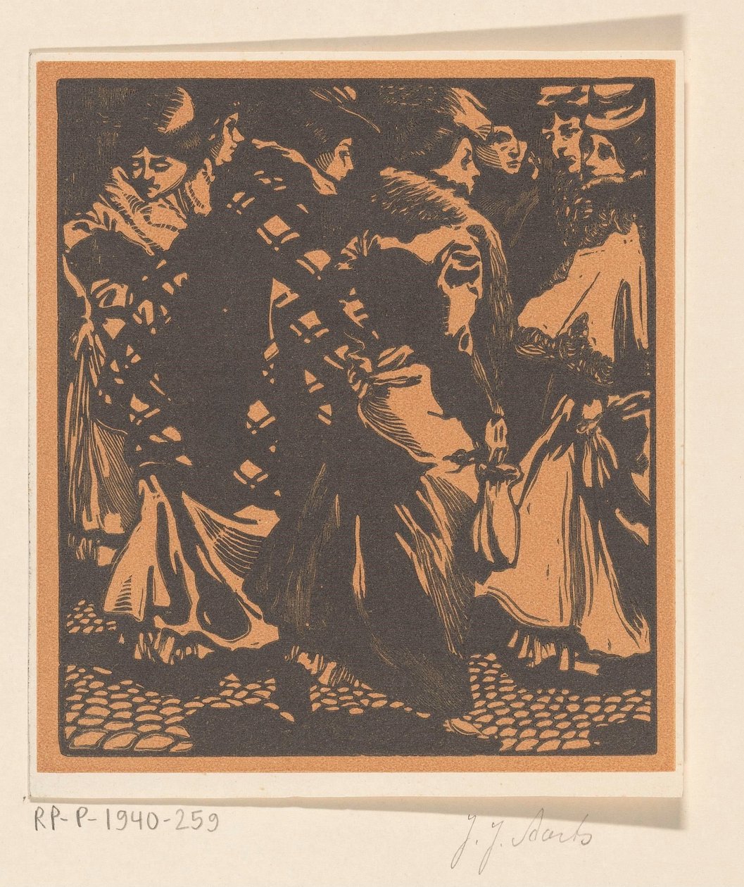 Sept femmes dans la rue - Johannes Josephus Aarts