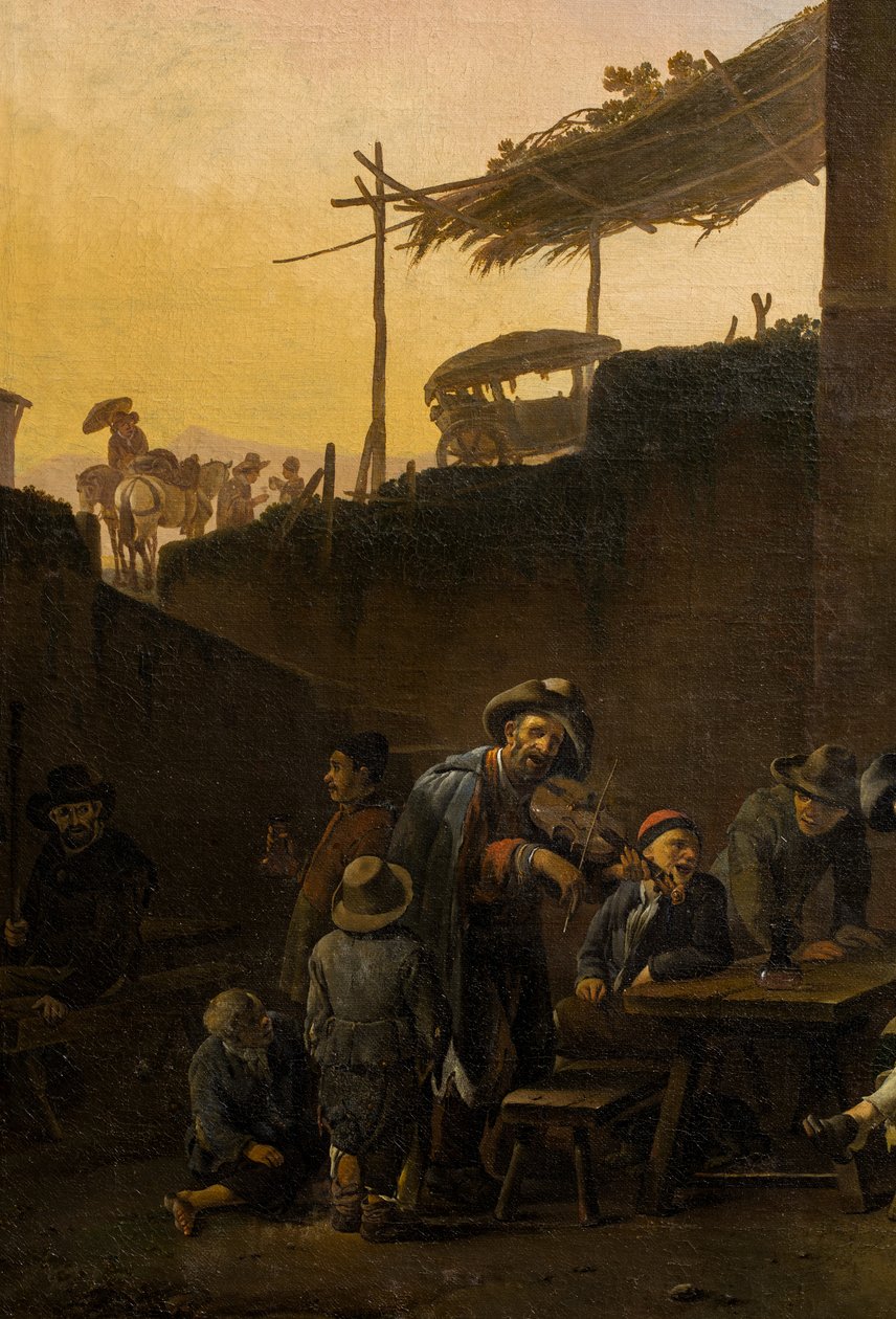 Buveurs devant une auberge italienne - Johannes Lingelbach