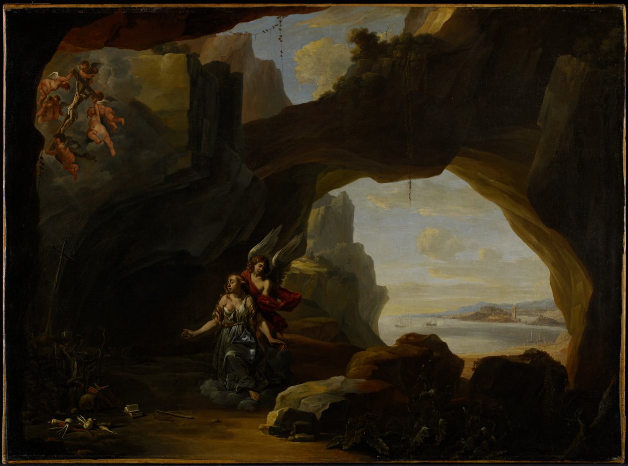 La Madeleine dans une grotte, c.1650 - Johannes Lingelbach