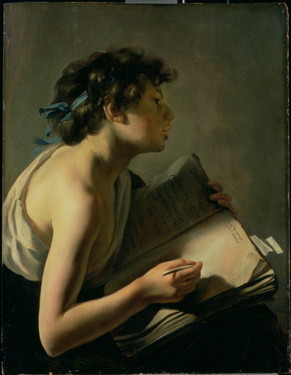 Le jeune poète (Jeunesse transcrivant Homère) - Johannes Moreelse