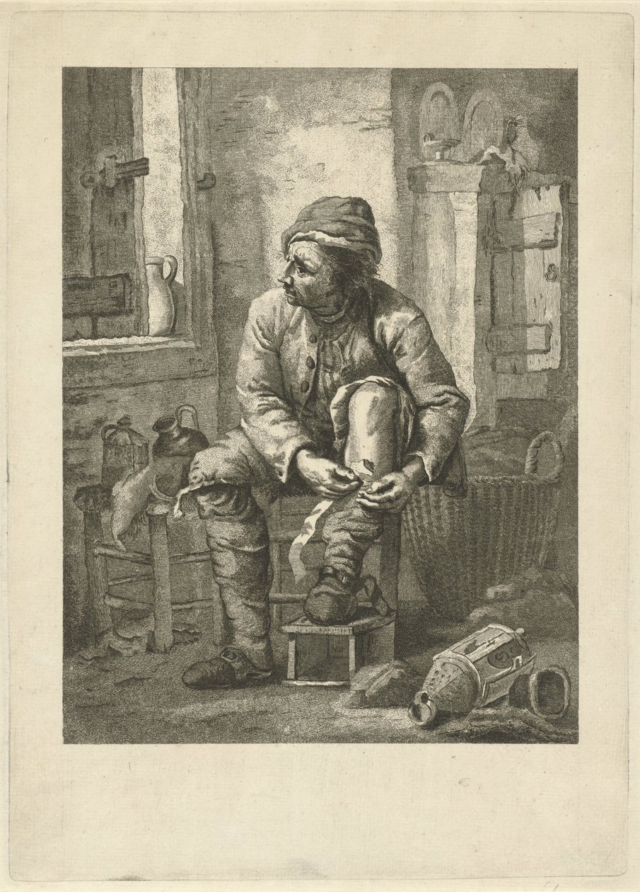 Homme bandant sa jambe - Johannes Schoenmakers
