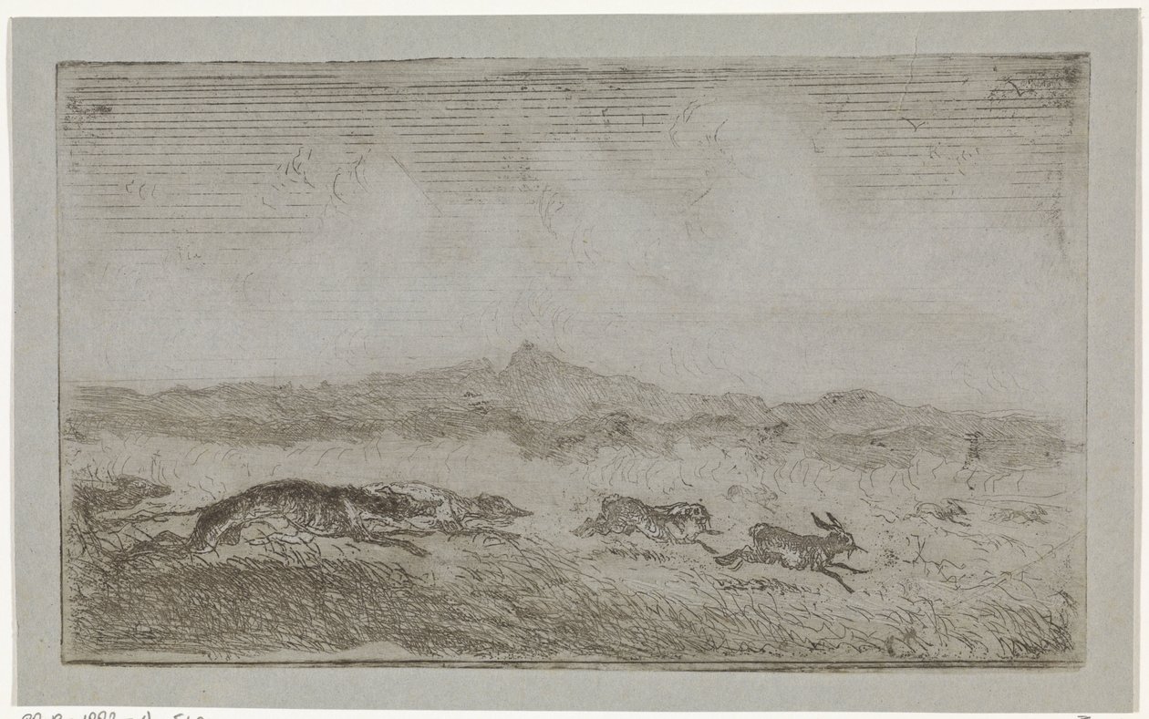 Chasse au lièvre - Johannes Tavenraat