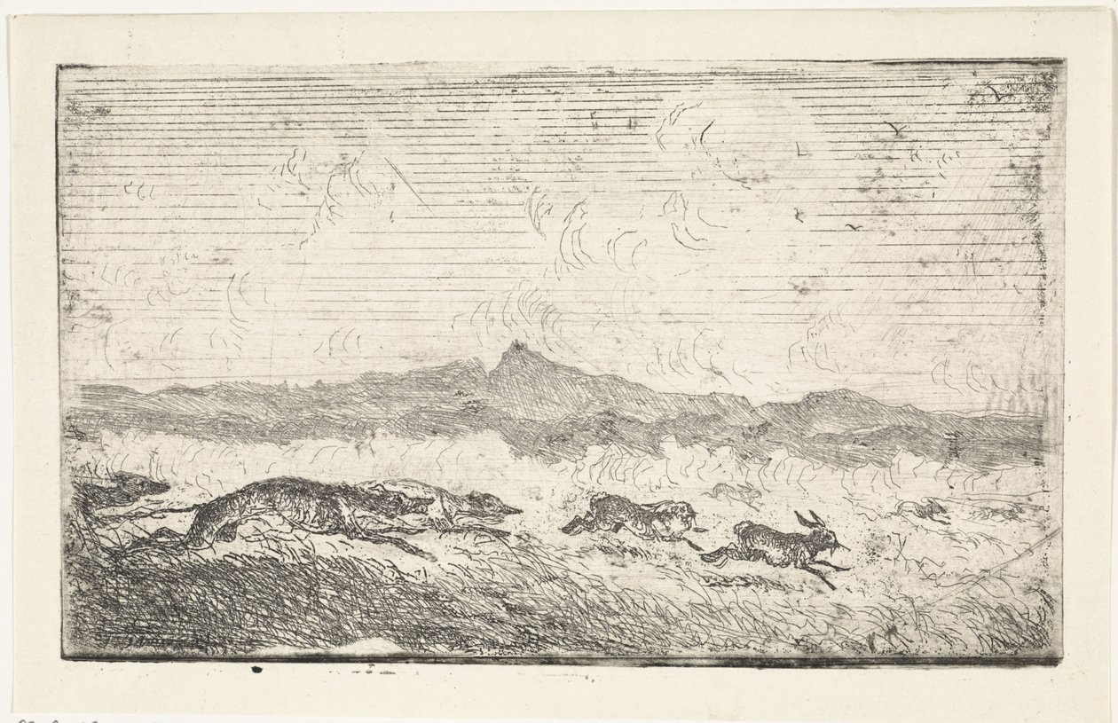 Chasse aux lièvres - Johannes Tavenraat