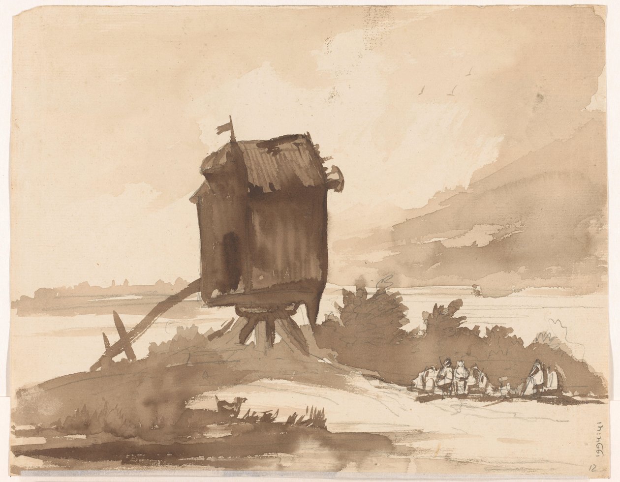 Moulin sans ailes au bord de l