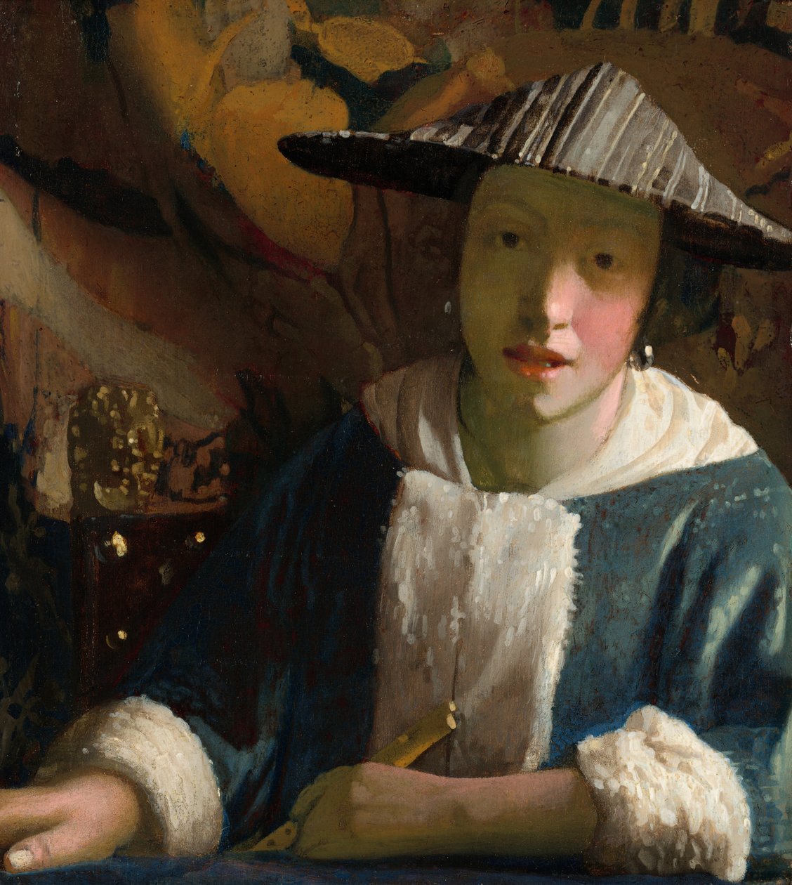 Fille avec une flûte - Johannes Vermeer