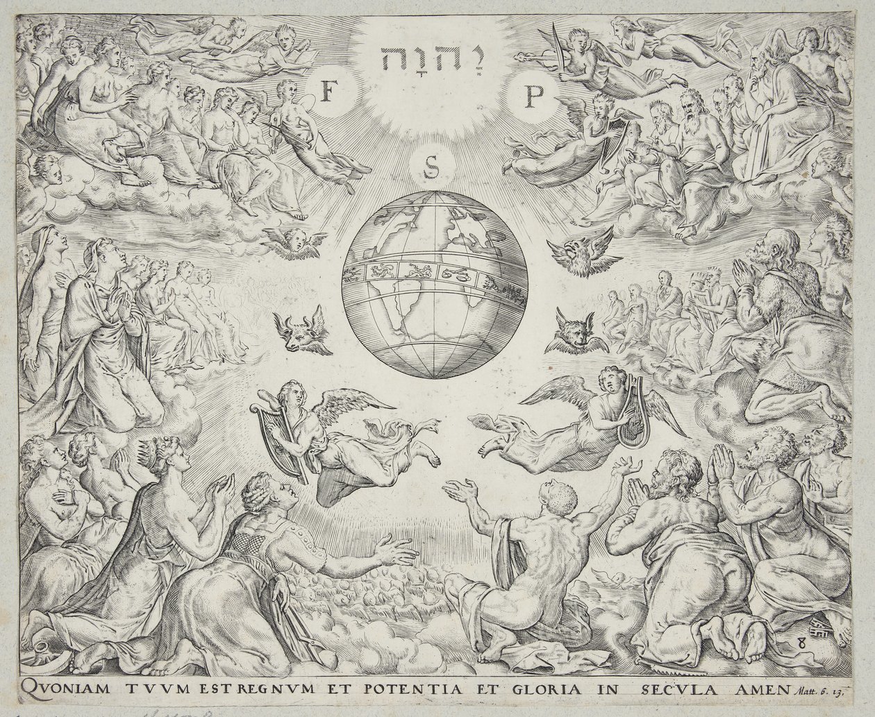Adoration de la Trinité au ciel - Johannes Wierix