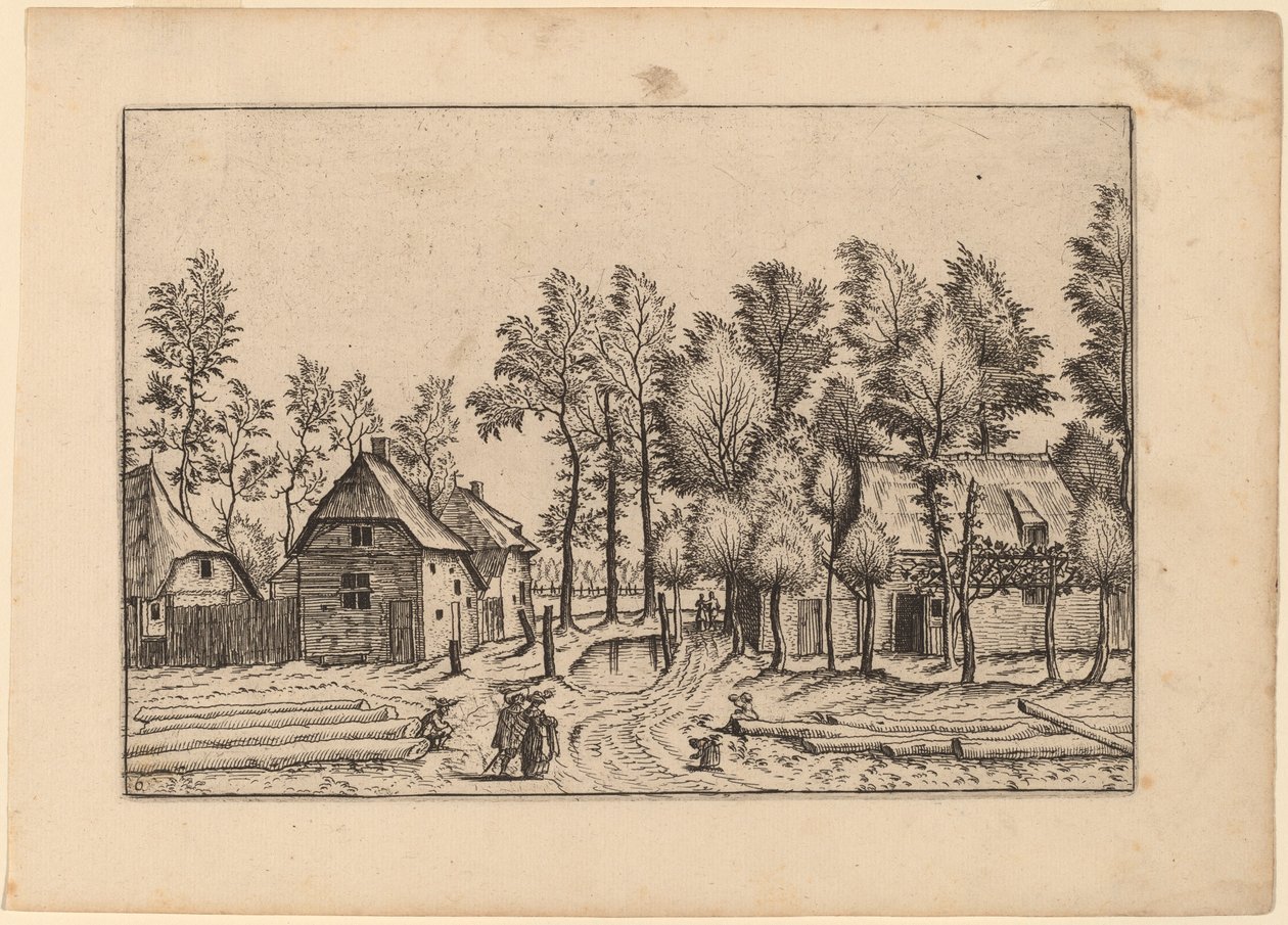 Rue de village - Johannes van Doetechum, the Elder and Lucas