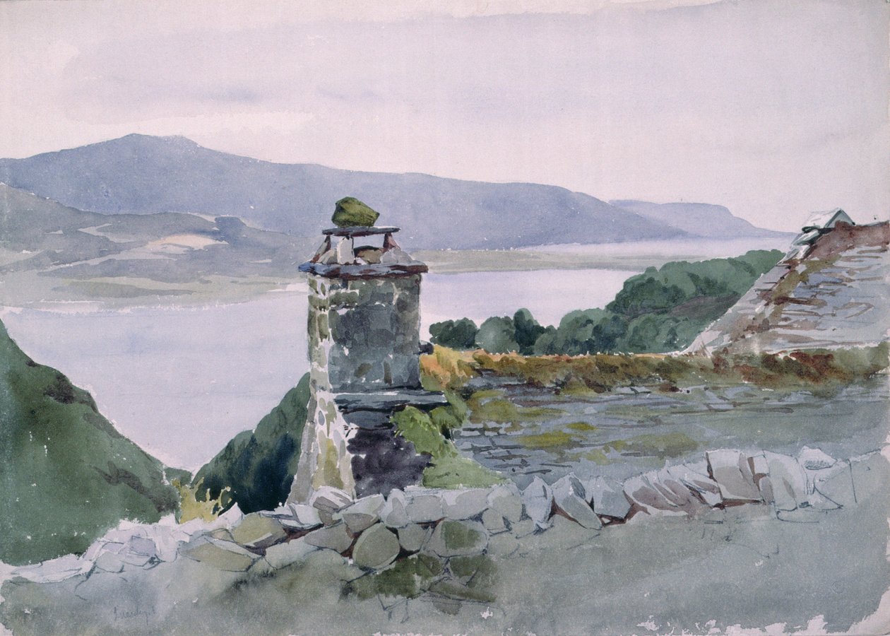 Une baie vallonnée, vue d