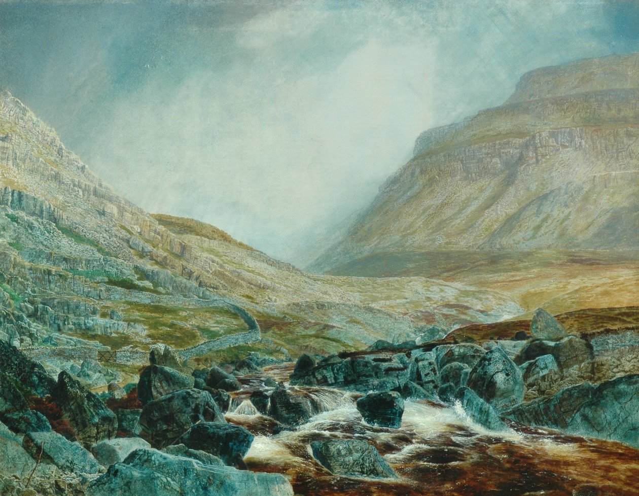 Ingleborough depuis White Scar, Yorkshire Limestone Strata, 1868 - John Atkinson Grimshaw