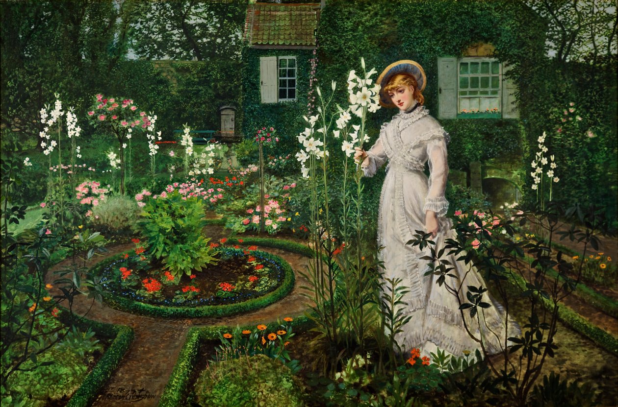 Le Jardin du Recteur, Reine des Lys, 1877 - John Atkinson Grimshaw